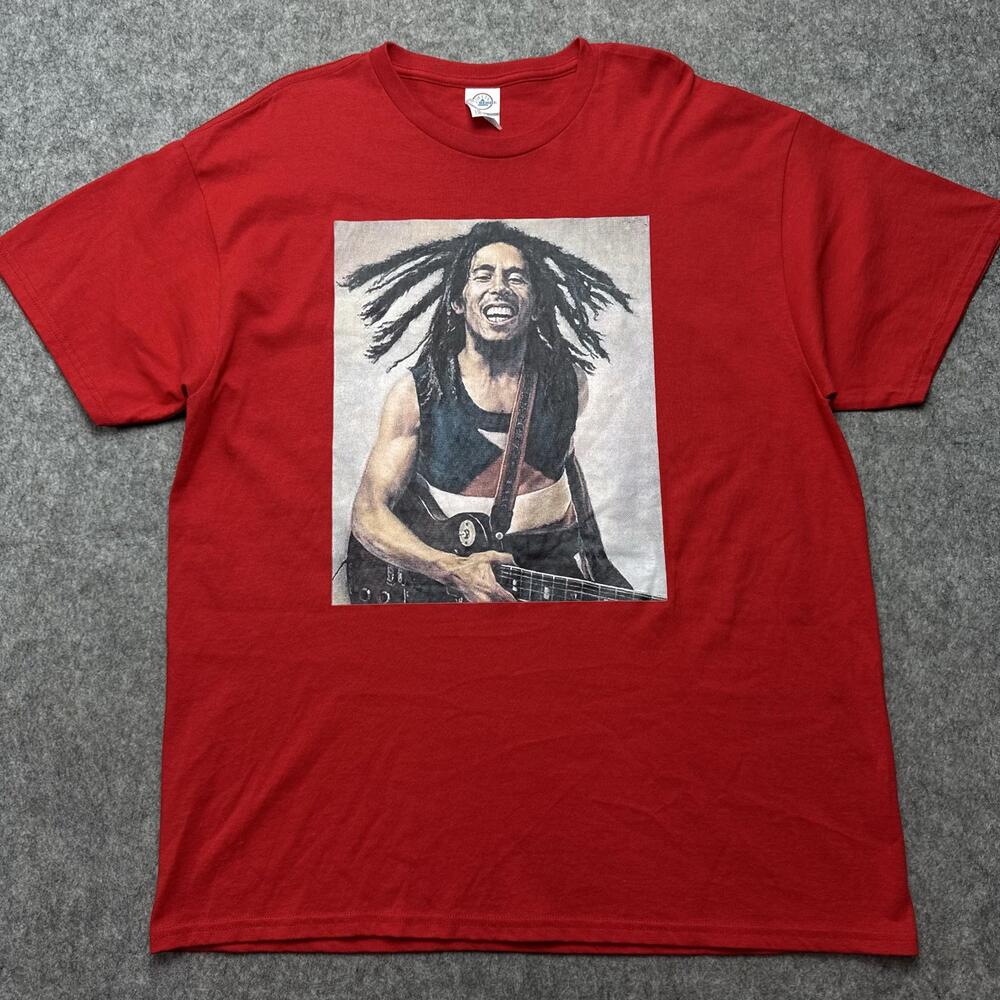 Bob Marley Delta Shirt Mens XL Red Reggae VTG Music Tee